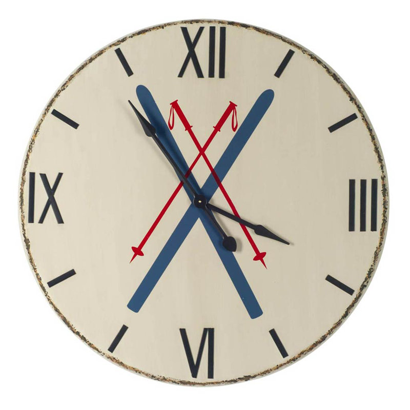 Loon Peak Oversized 39" White Wall Clock Wayfair